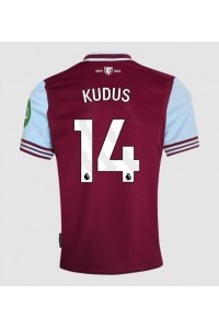 West Ham United Mohammed Kudus #14 Jalkapallovaatteet Kotipaita 2024-25 Lyhythihainen